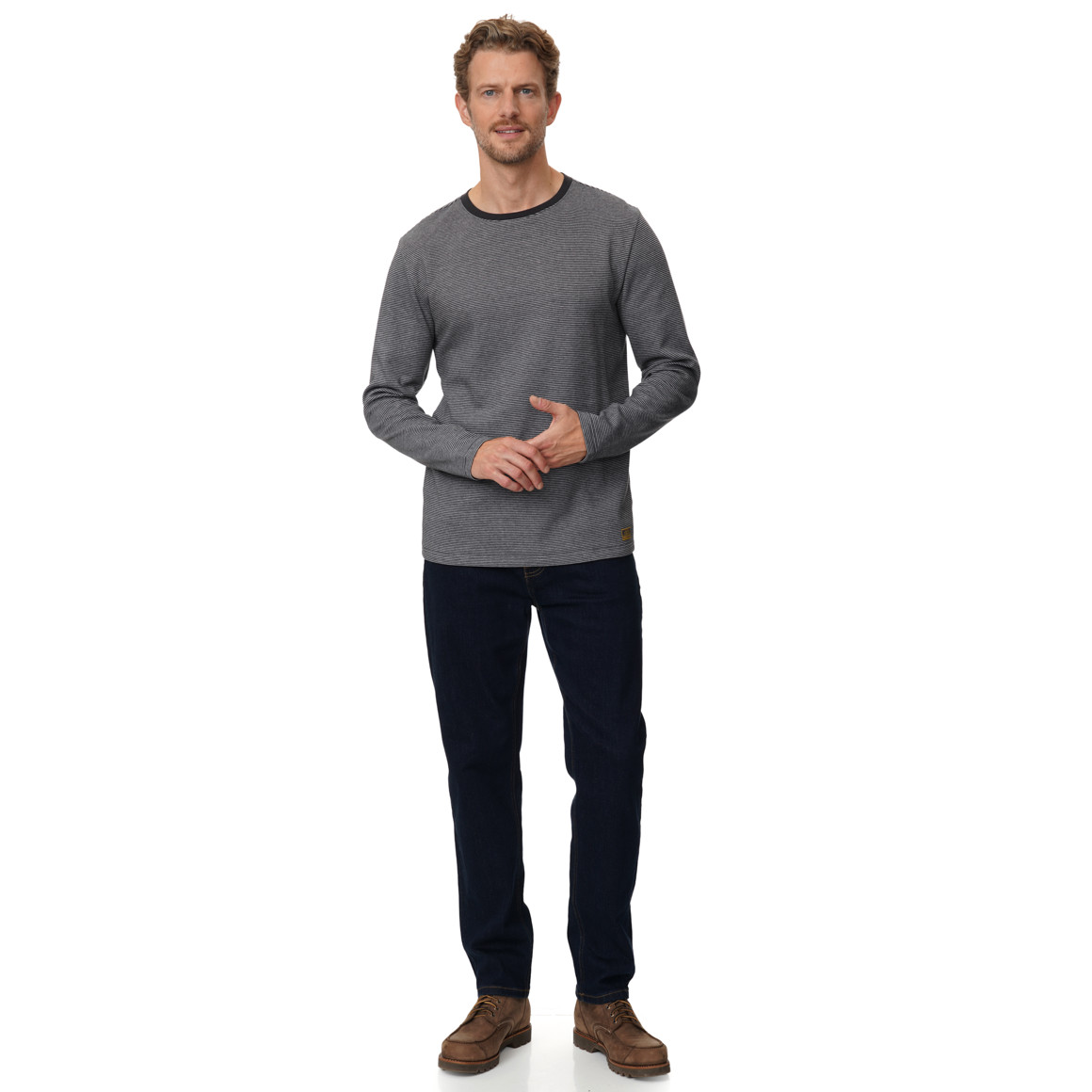 Herren Langarmshirt mit Streifen