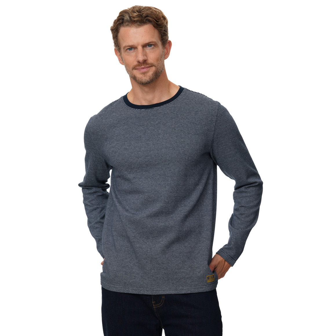 Herren Langarmshirt mit Streifen