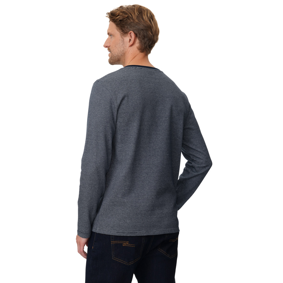 Herren Langarmshirt mit Streifen