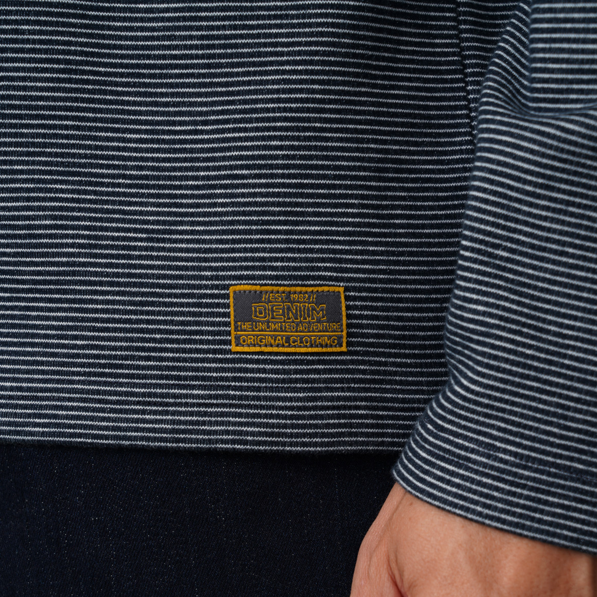 Herren Langarmshirt mit Streifen