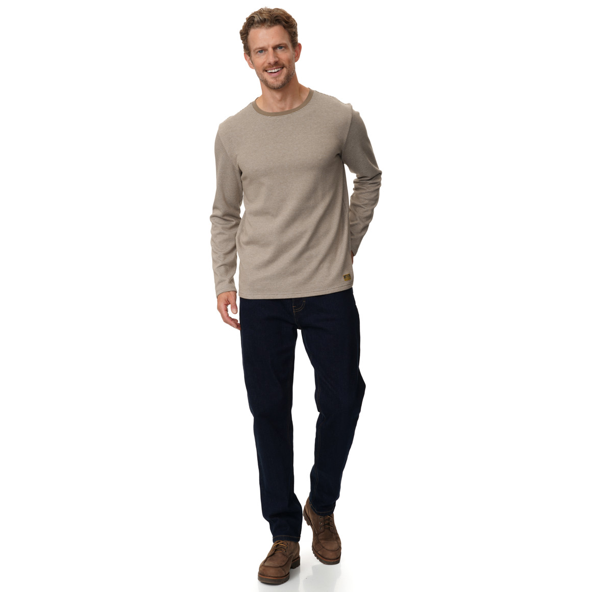 Herren Langarmshirt mit Streifen