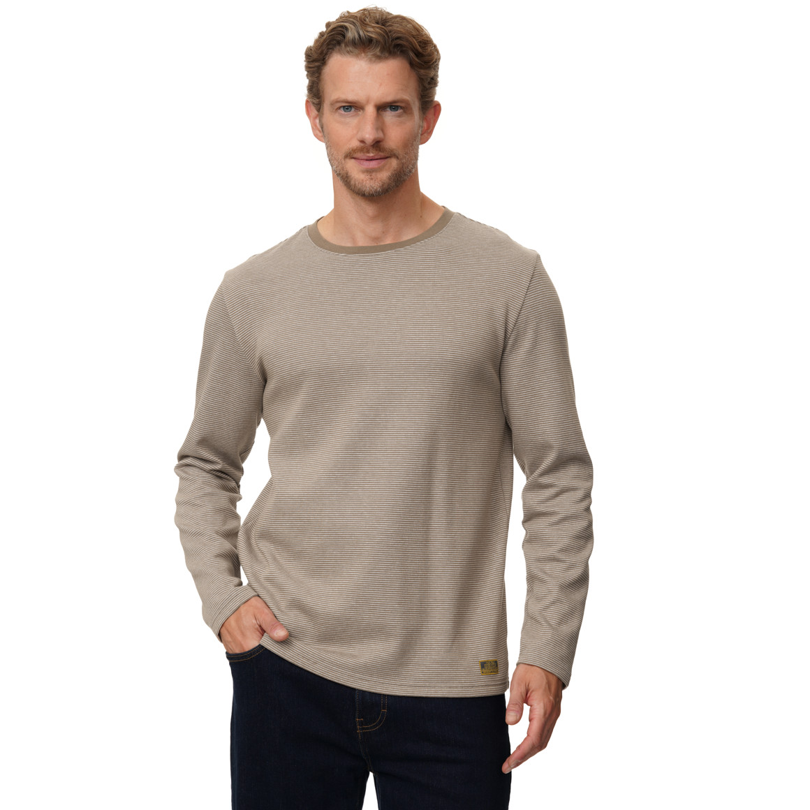 Herren Langarmshirt mit Streifen
