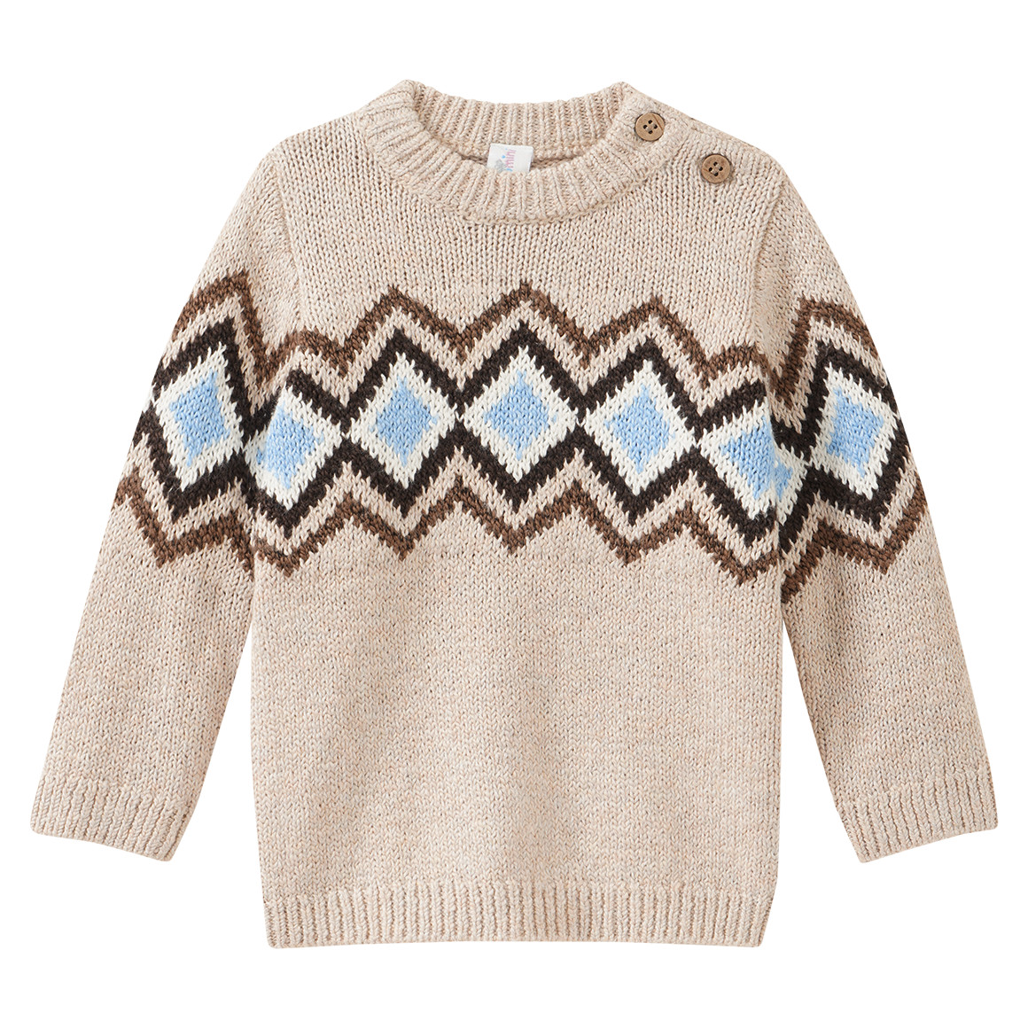 Baby Strickpullover mit Norwegermuster