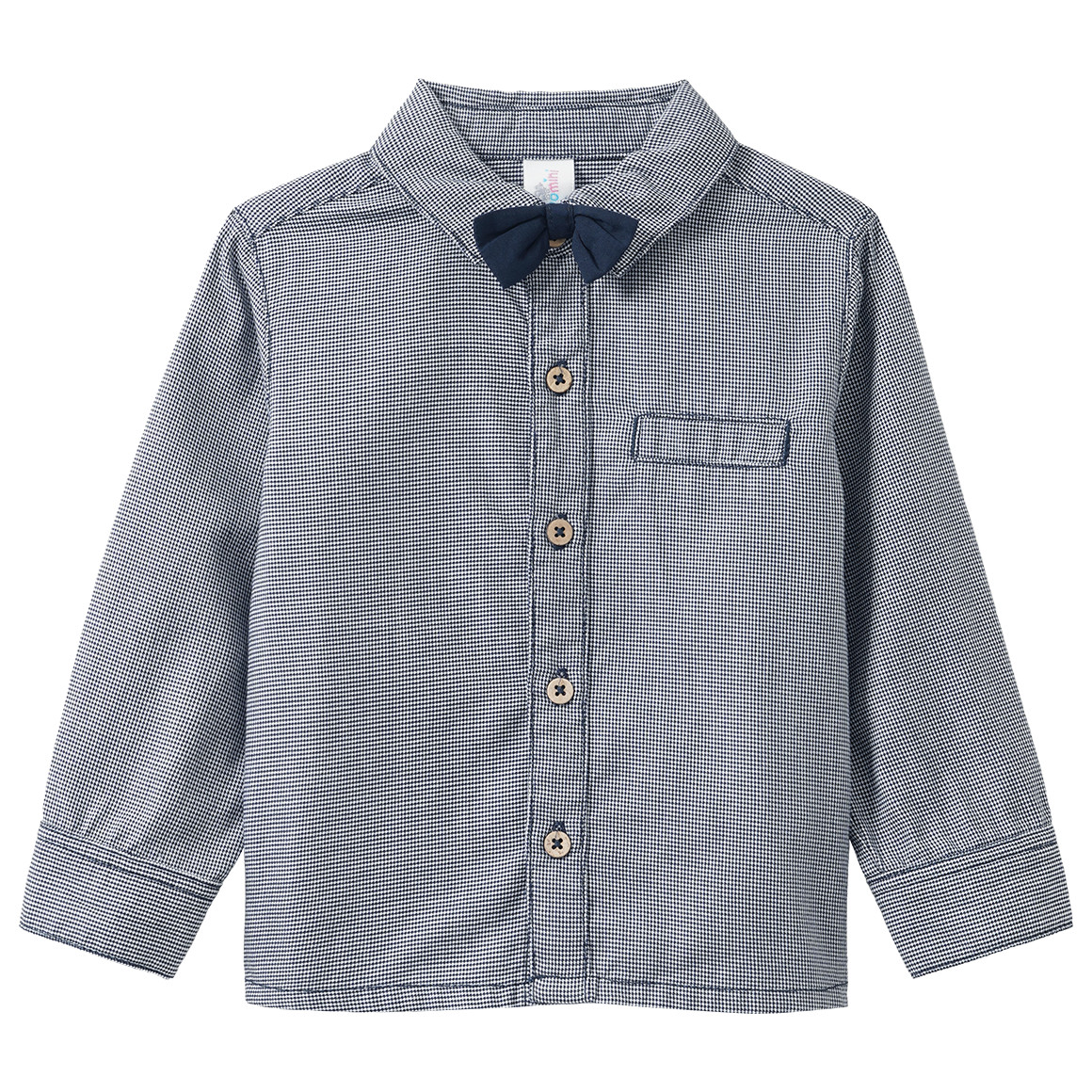 Baby Hemd mit Hahnentritt-Muster