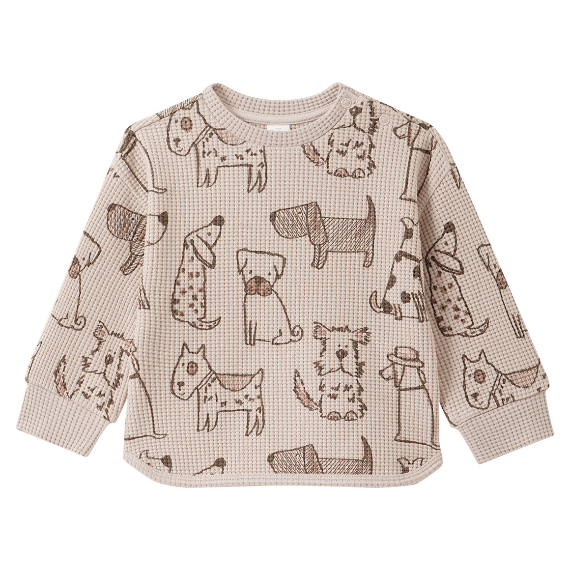 Baby Langarmshirt mit Waffelstruktur