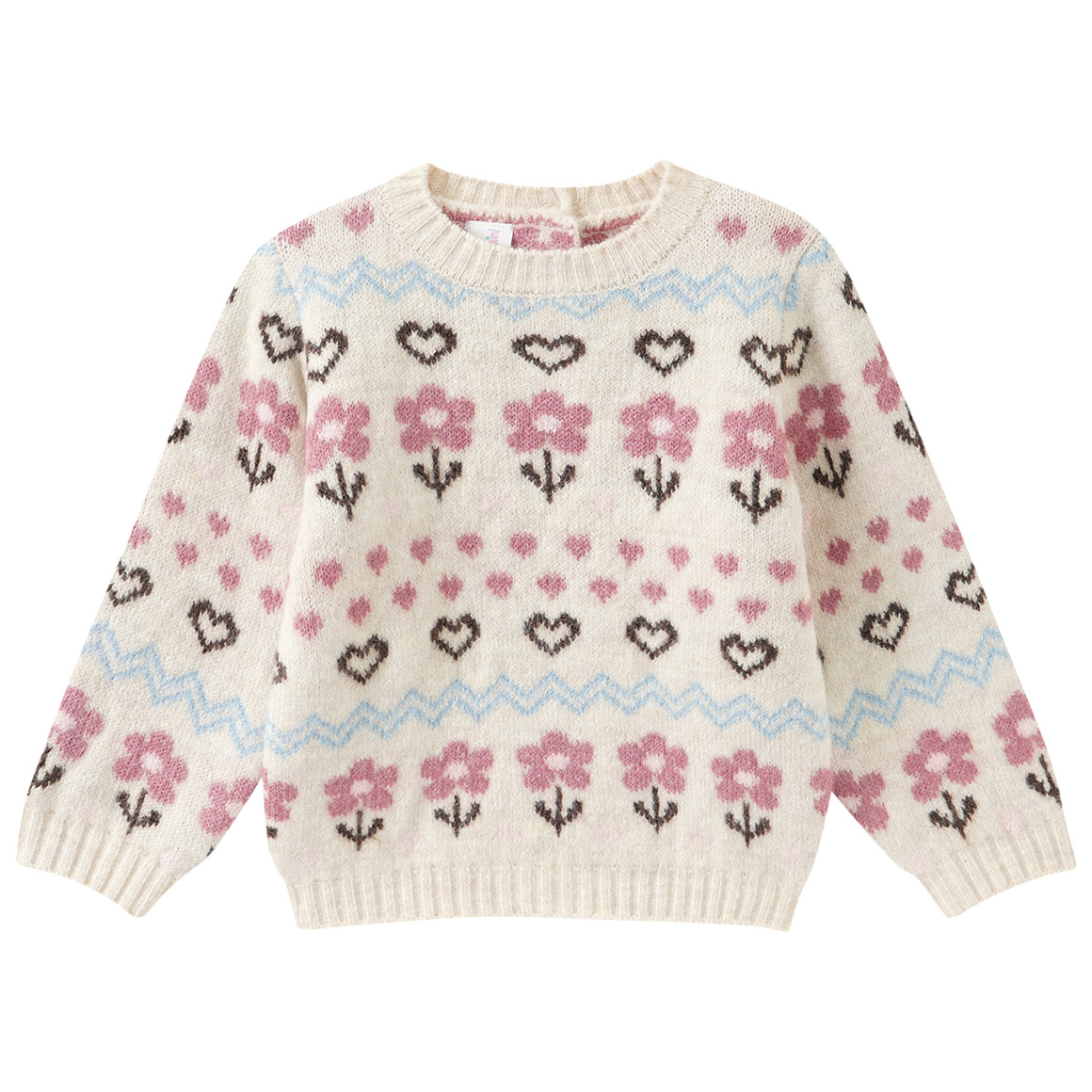 Baby Strickpullover mit Allover-Muster