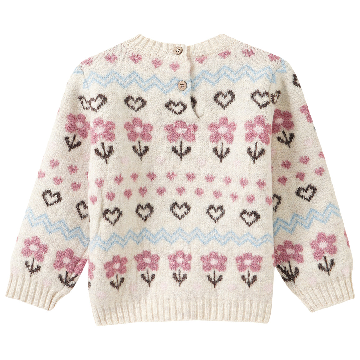Baby Strickpullover mit Allover-Muster