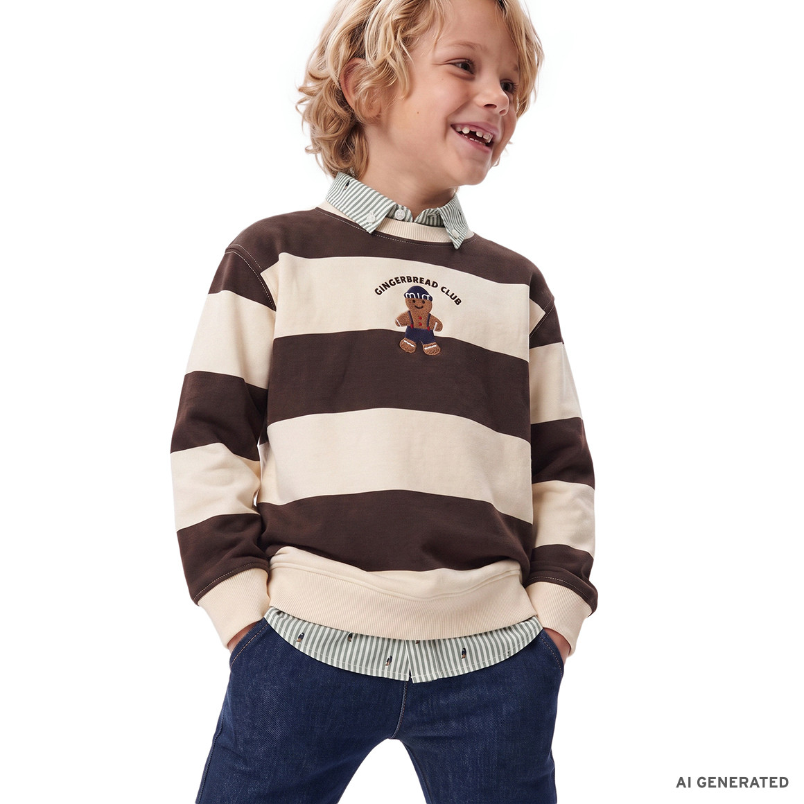 Jungen Sweatshirt mit Blockstreifen