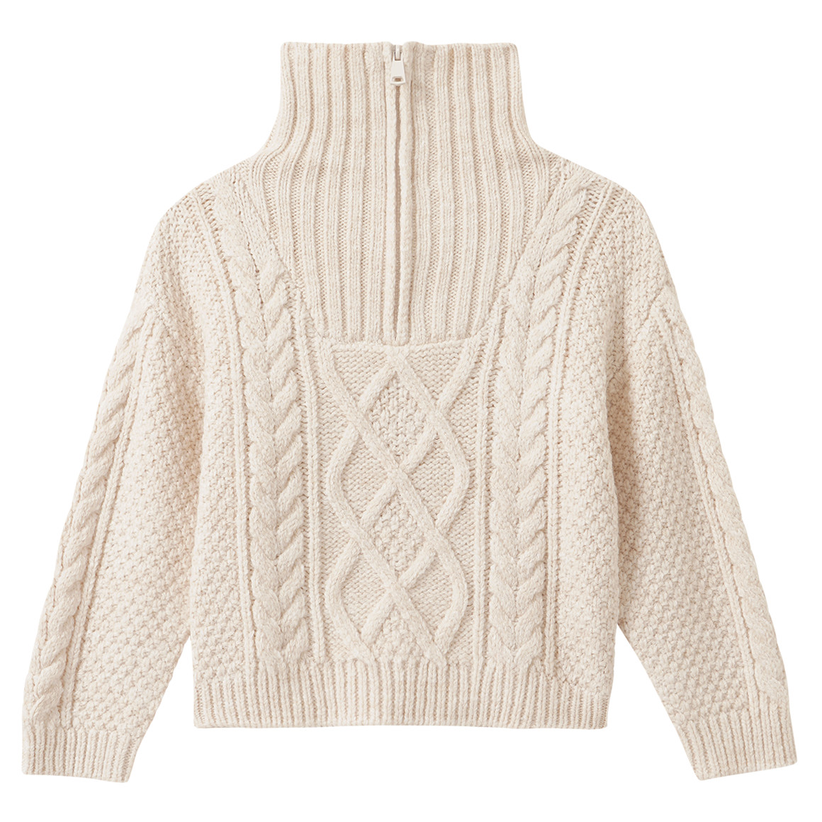 Jungen Strickpullover im Troyer-Style