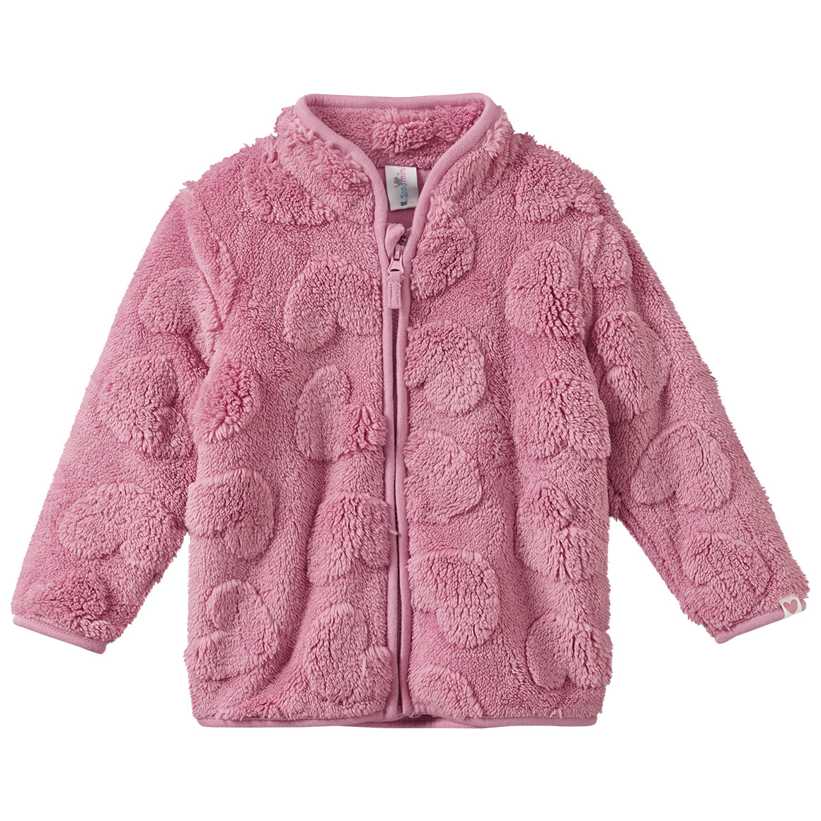 Pluche jasje voor baby's met hartjesmotief