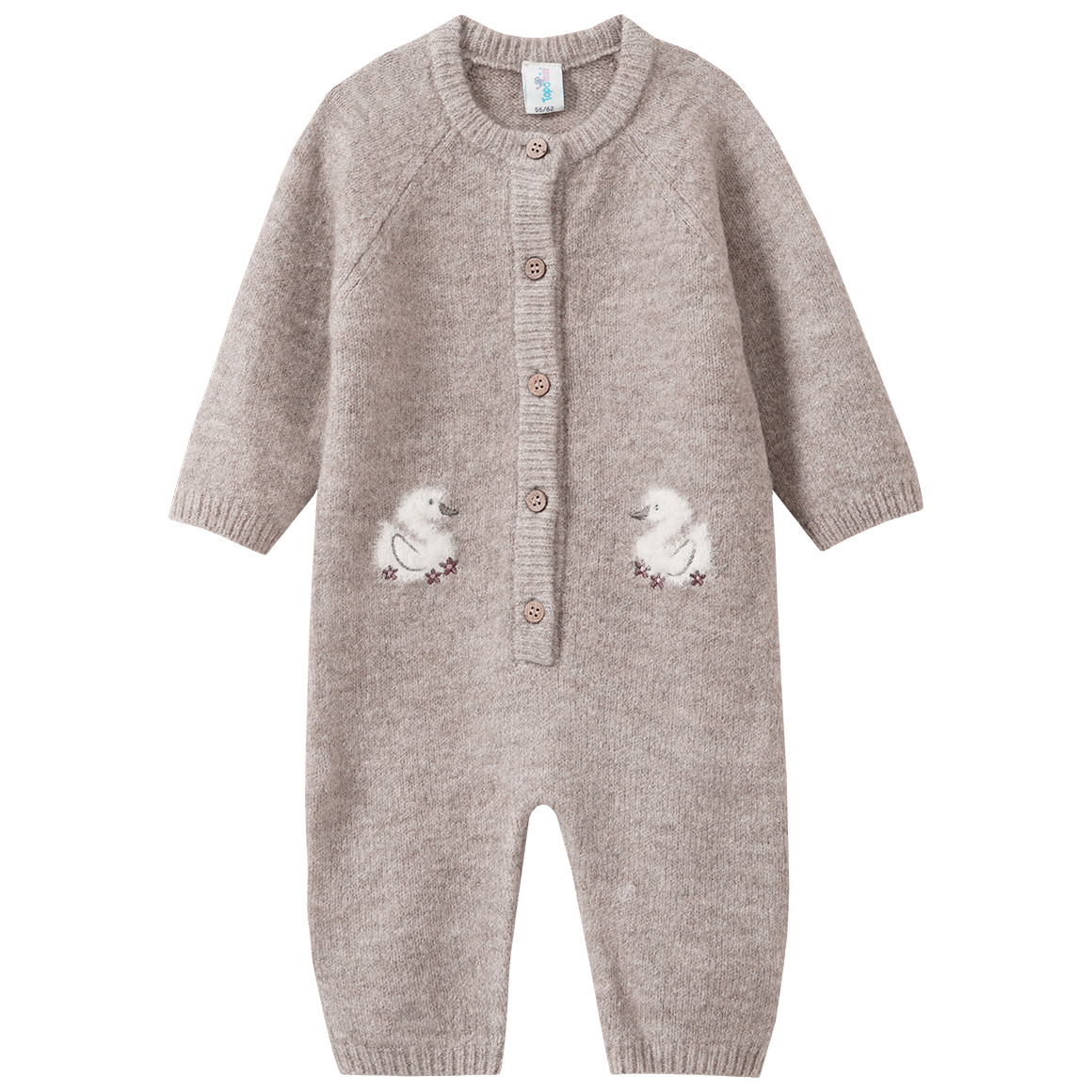 Newborn Strickoverall mit Knopfleiste