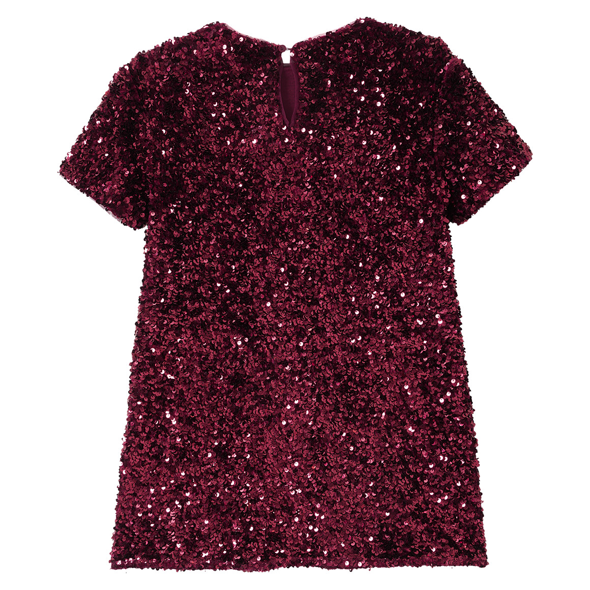 Mädchen Paillettenkleid mit Kurzarm