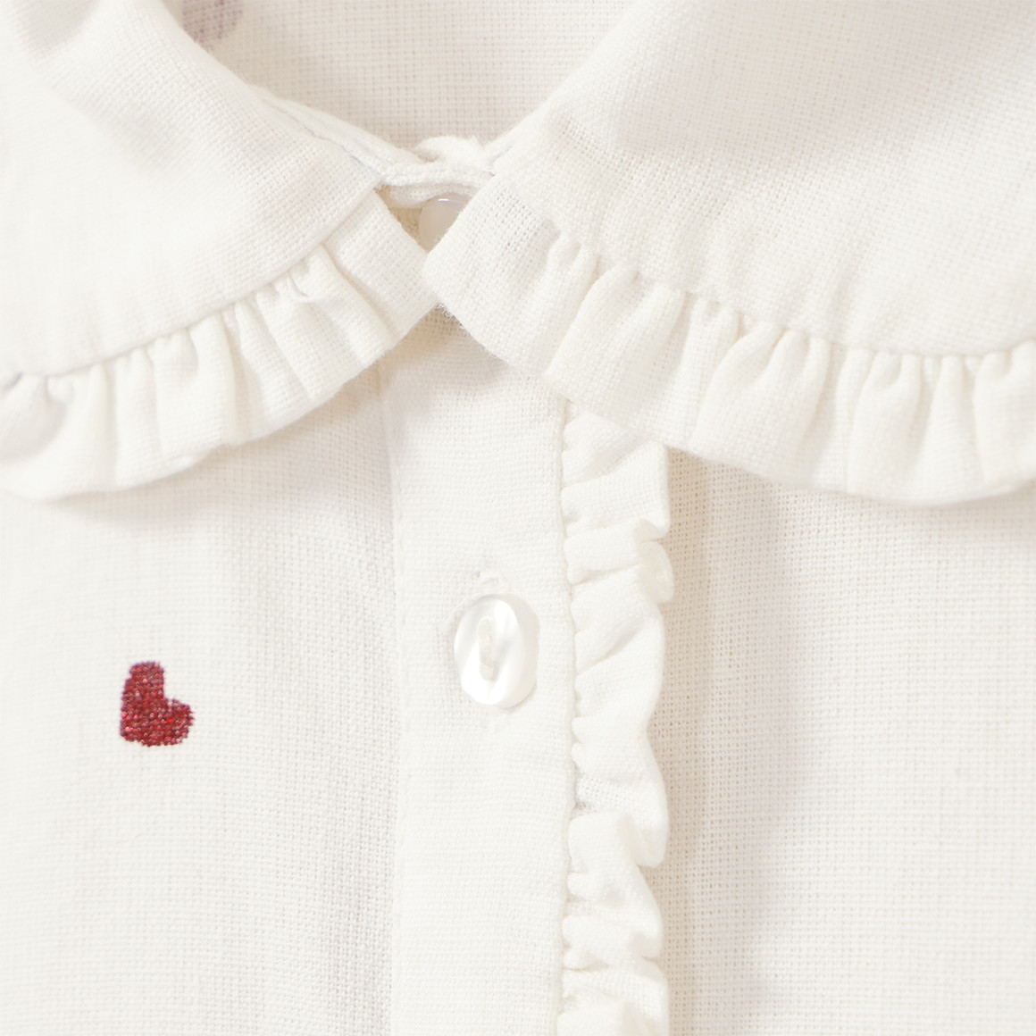 Mädchen Bluse mit Herz-Allover