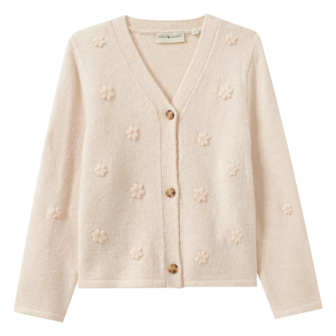 Mädchen Strickjacke mit Blumen-Applikation