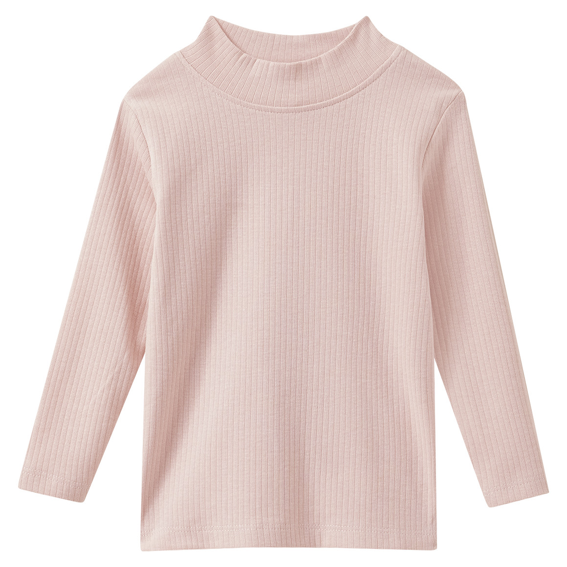 Mädchen Langarmshirt mit Rippstruktur