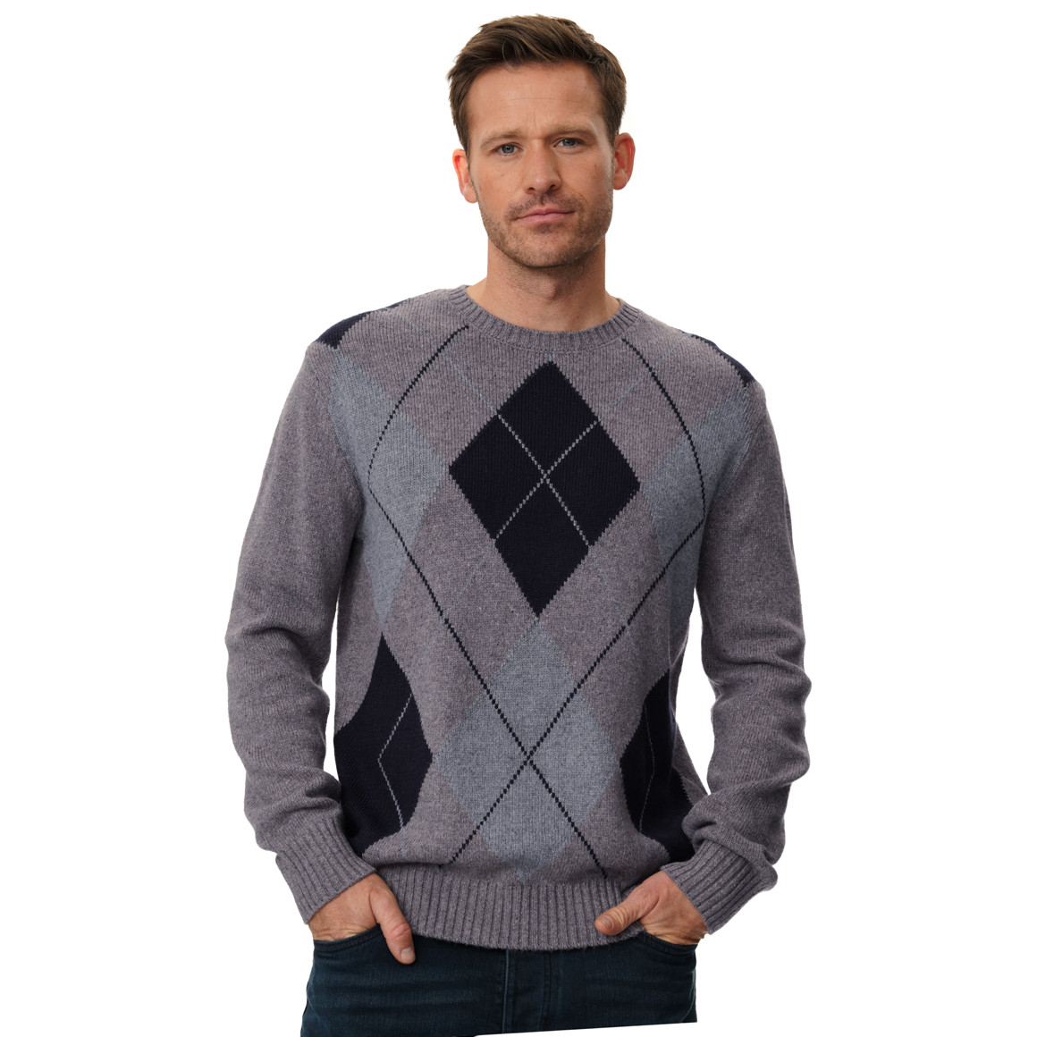 Herren Strickpullover mit Woll-Anteil