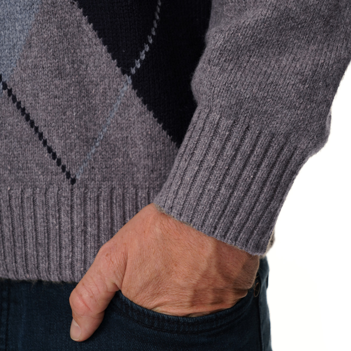 Herren Strickpullover mit Woll-Anteil