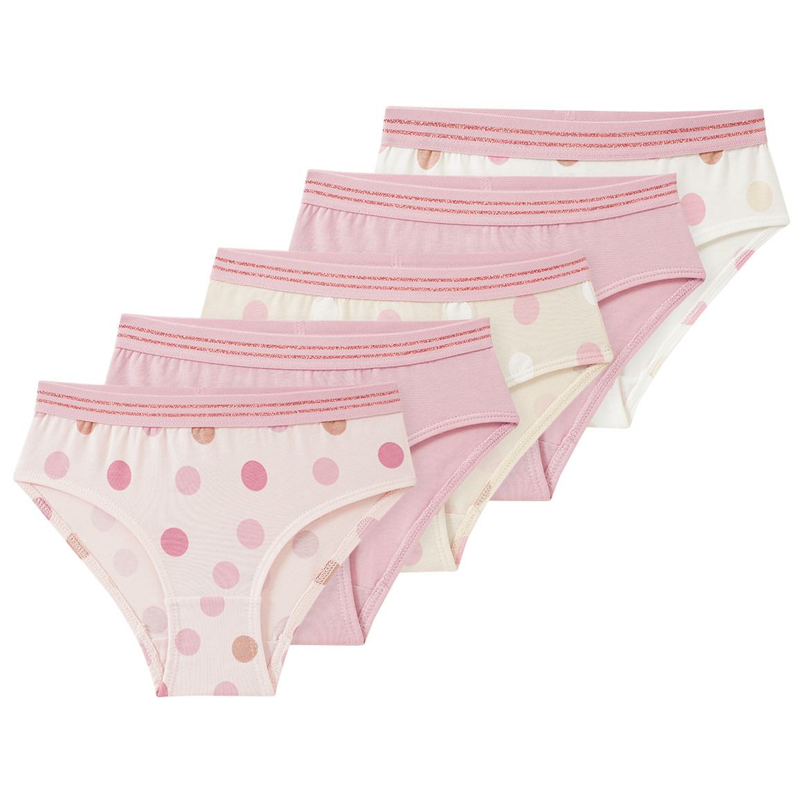 5 Mädchen Slips mit Effektgarn