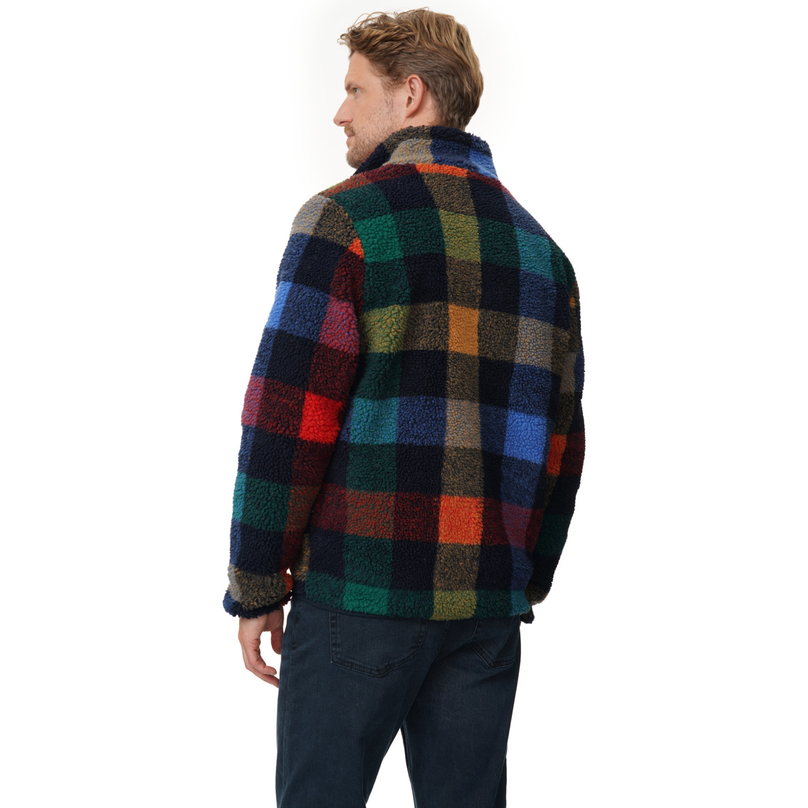 Herren Teddyjacke bunt kariert