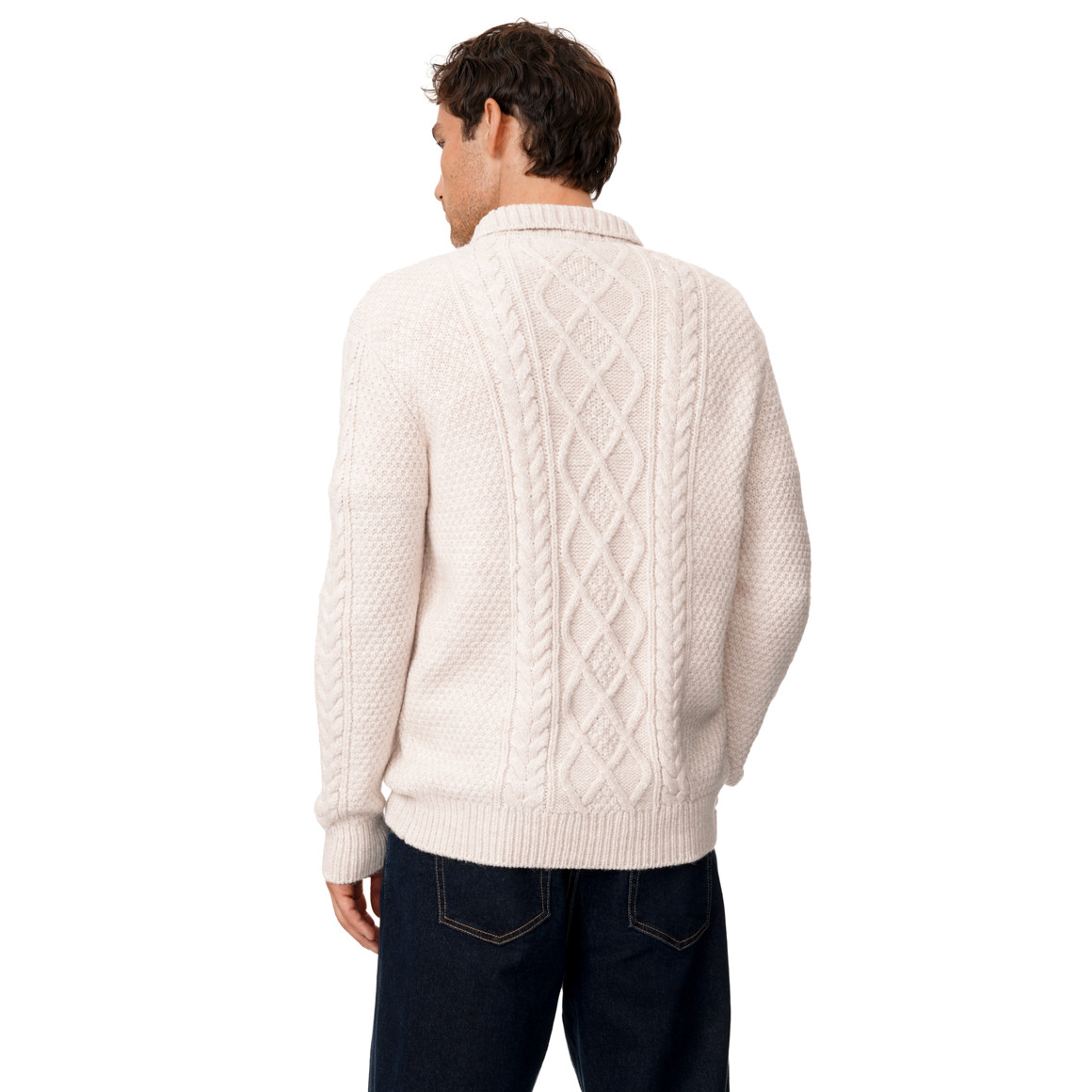 Herren Strickpullover im Troyer-Style