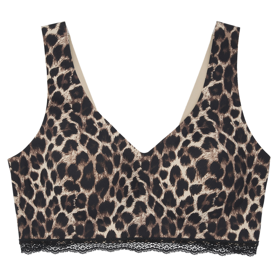 Naadloze bustier met luipaardprint