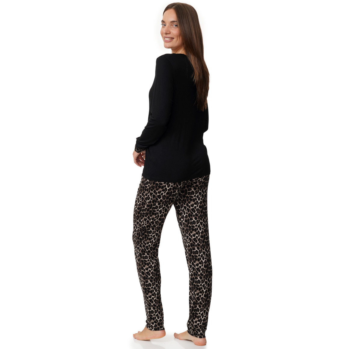 Damespyjama met luipaardprint