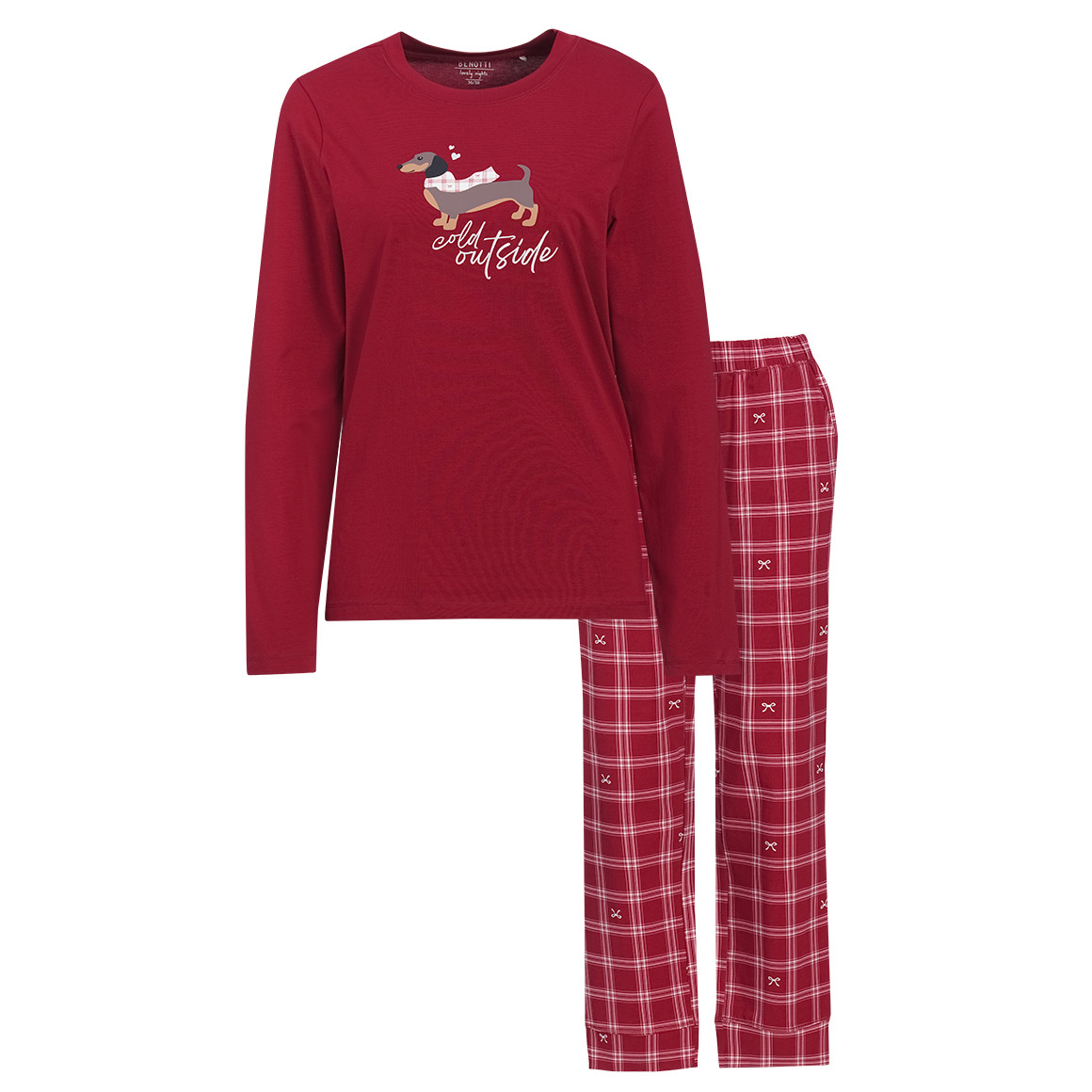 Damespyjama met teckelprint