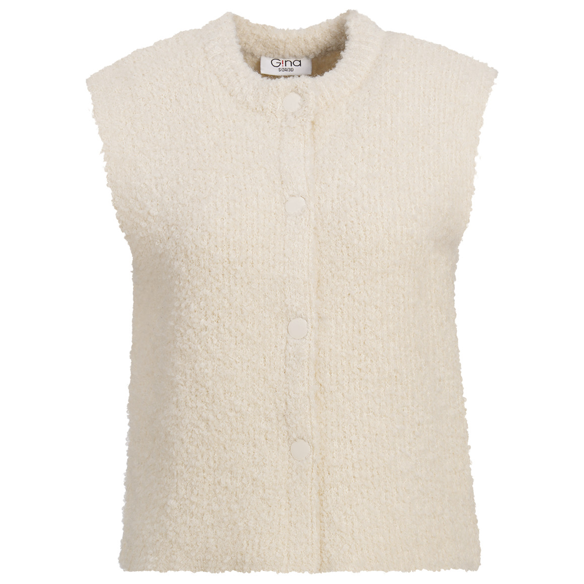 Damen Strickweste in Bouclé-Optik