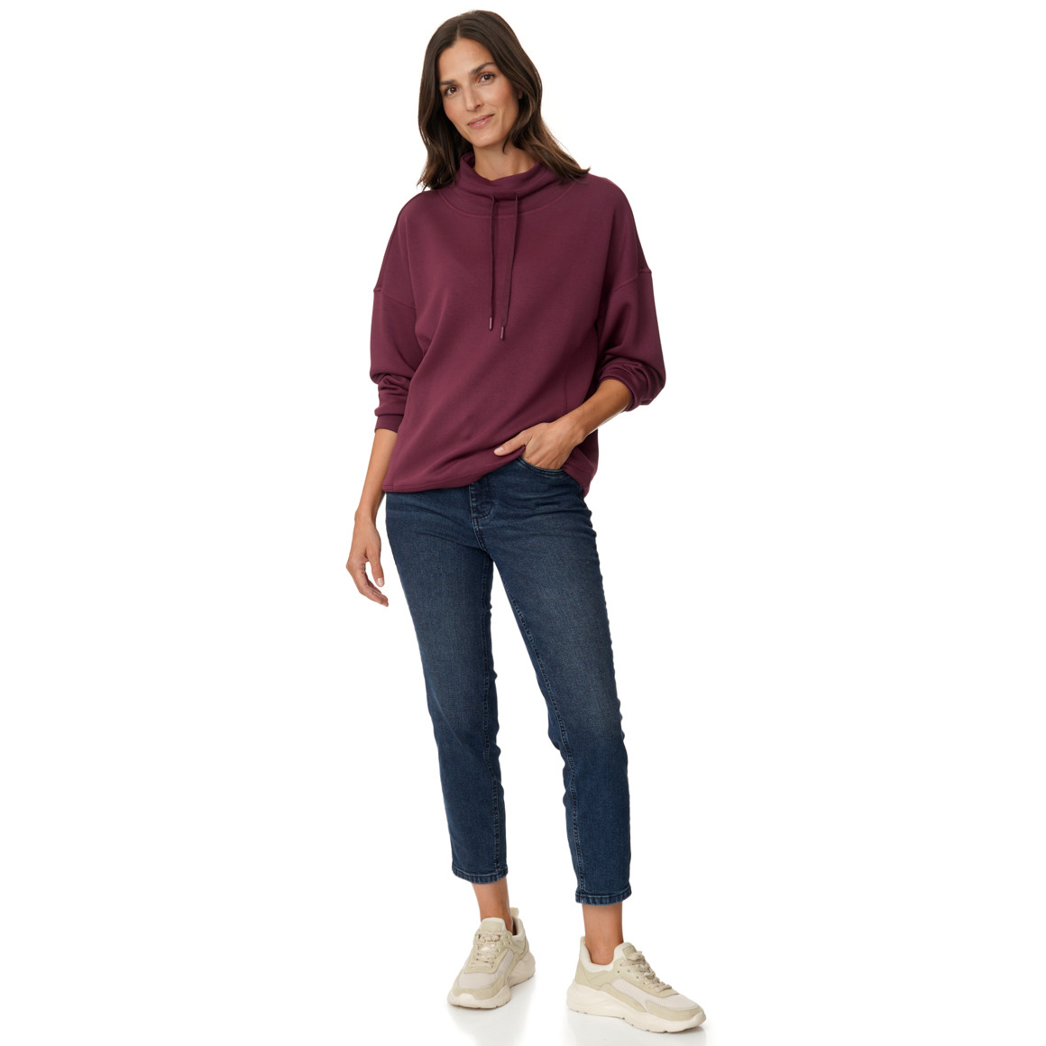 Damen Modal-Shirt mit Stehkragen