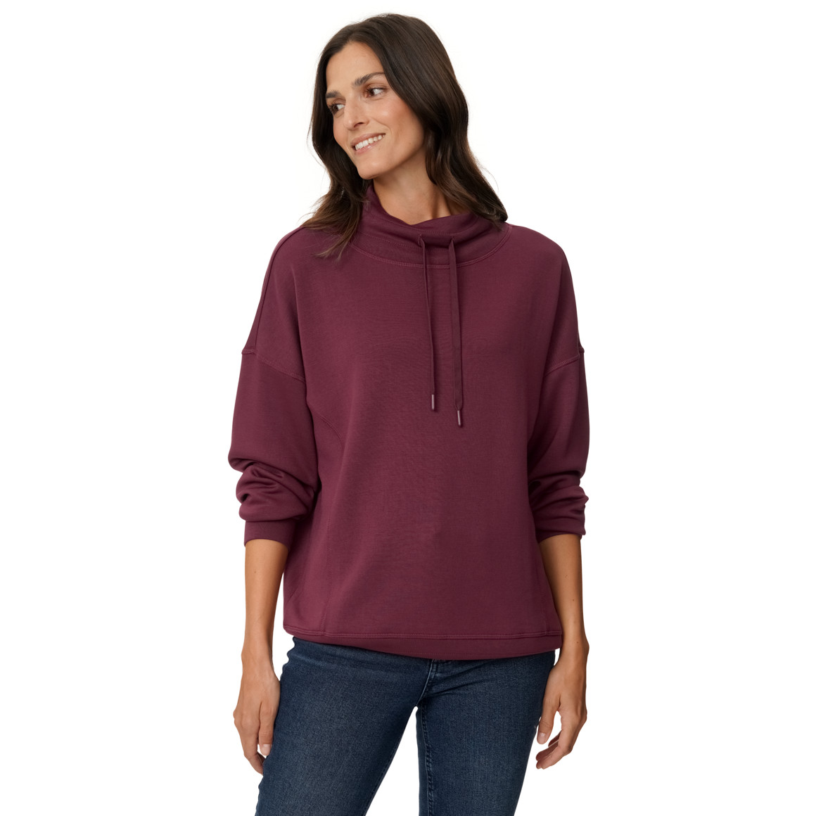 Damen Modal-Shirt mit Stehkragen