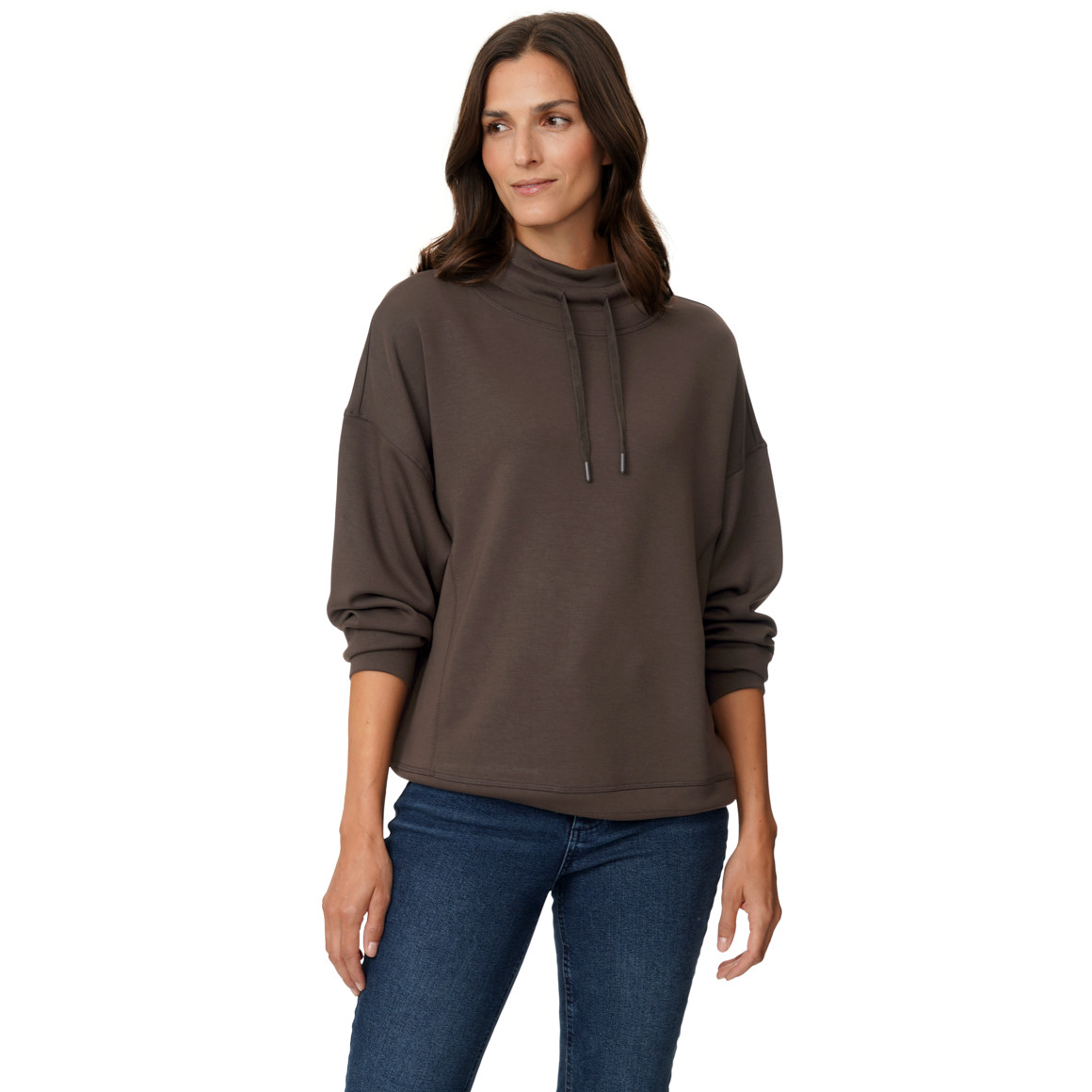 Damen Modal-Shirt mit Stehkragen