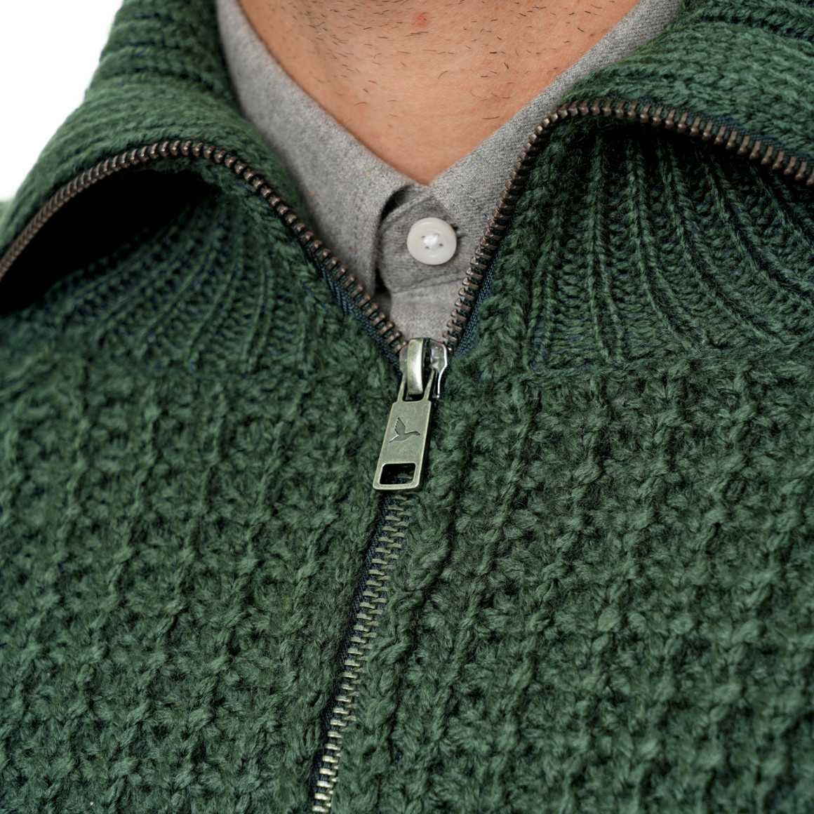 Herren Strickpullover im Troyer-Style