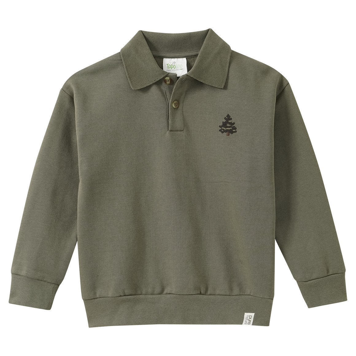 Jungen Polo-Sweatshirt mit kleiner Stickerei