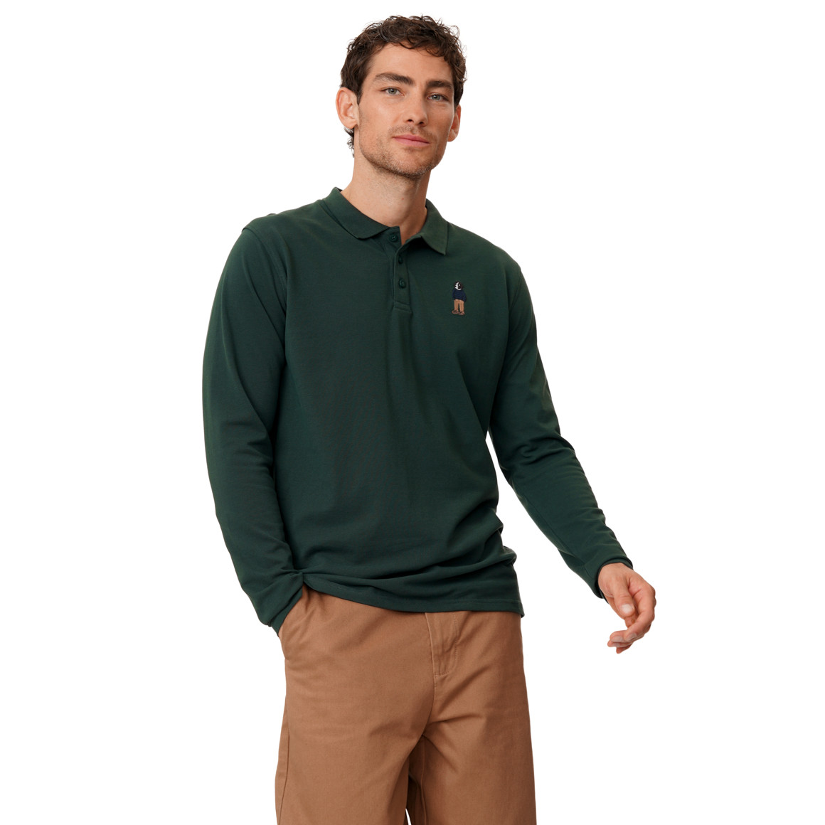 Herren Poloshirt mit Hunde-Motiv