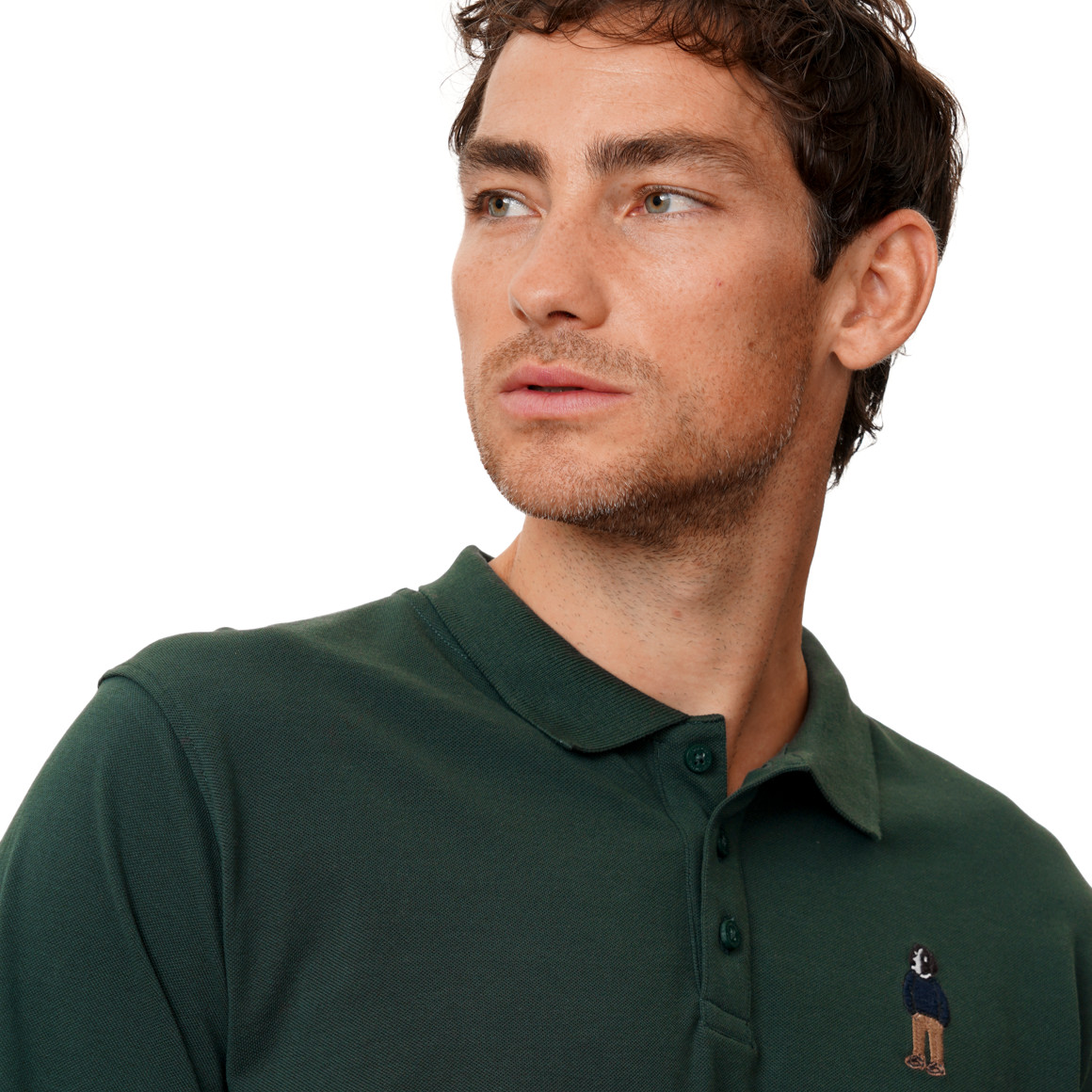 Herren Poloshirt mit Hunde-Motiv