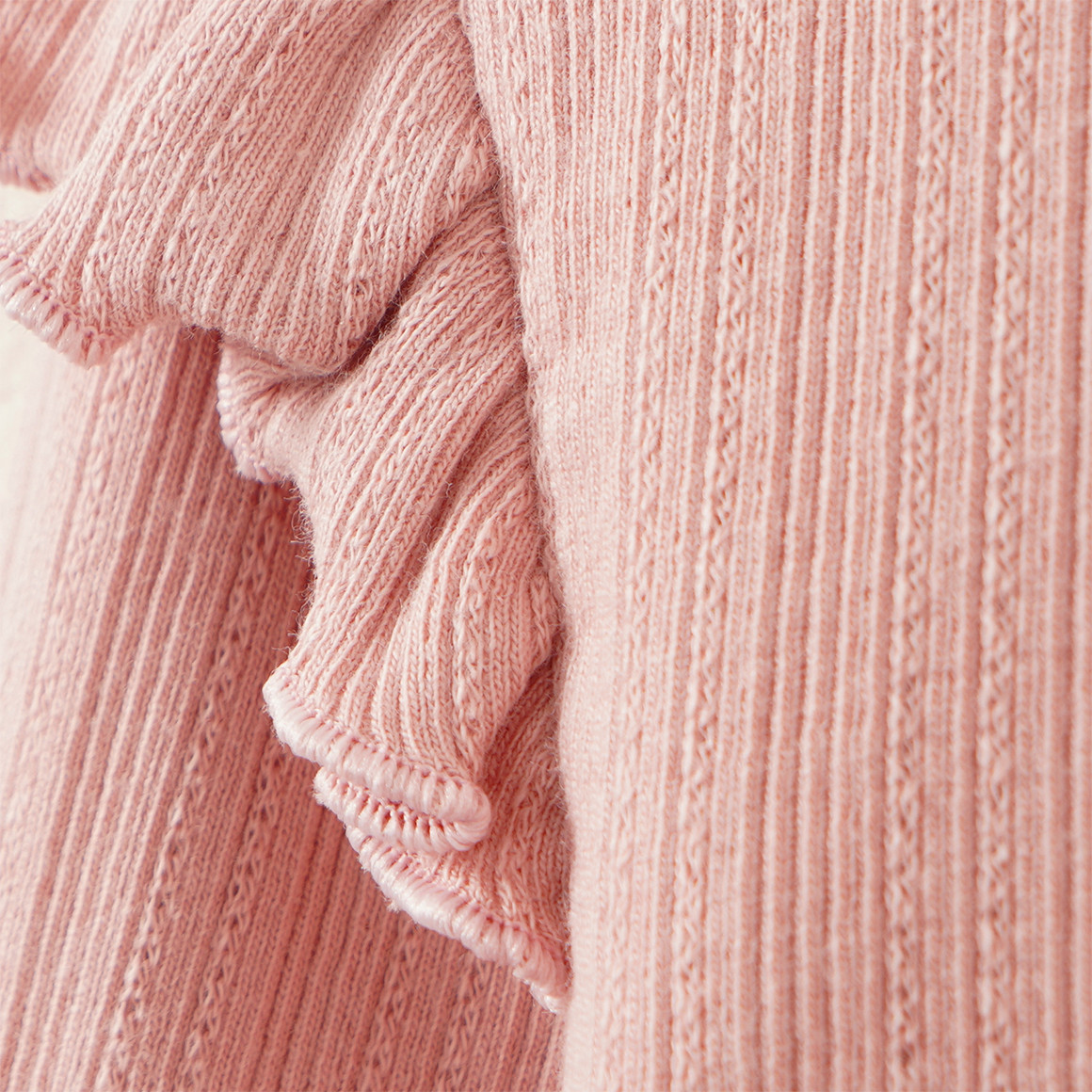 Mädchen Langarmshirt mit Rippstruktur