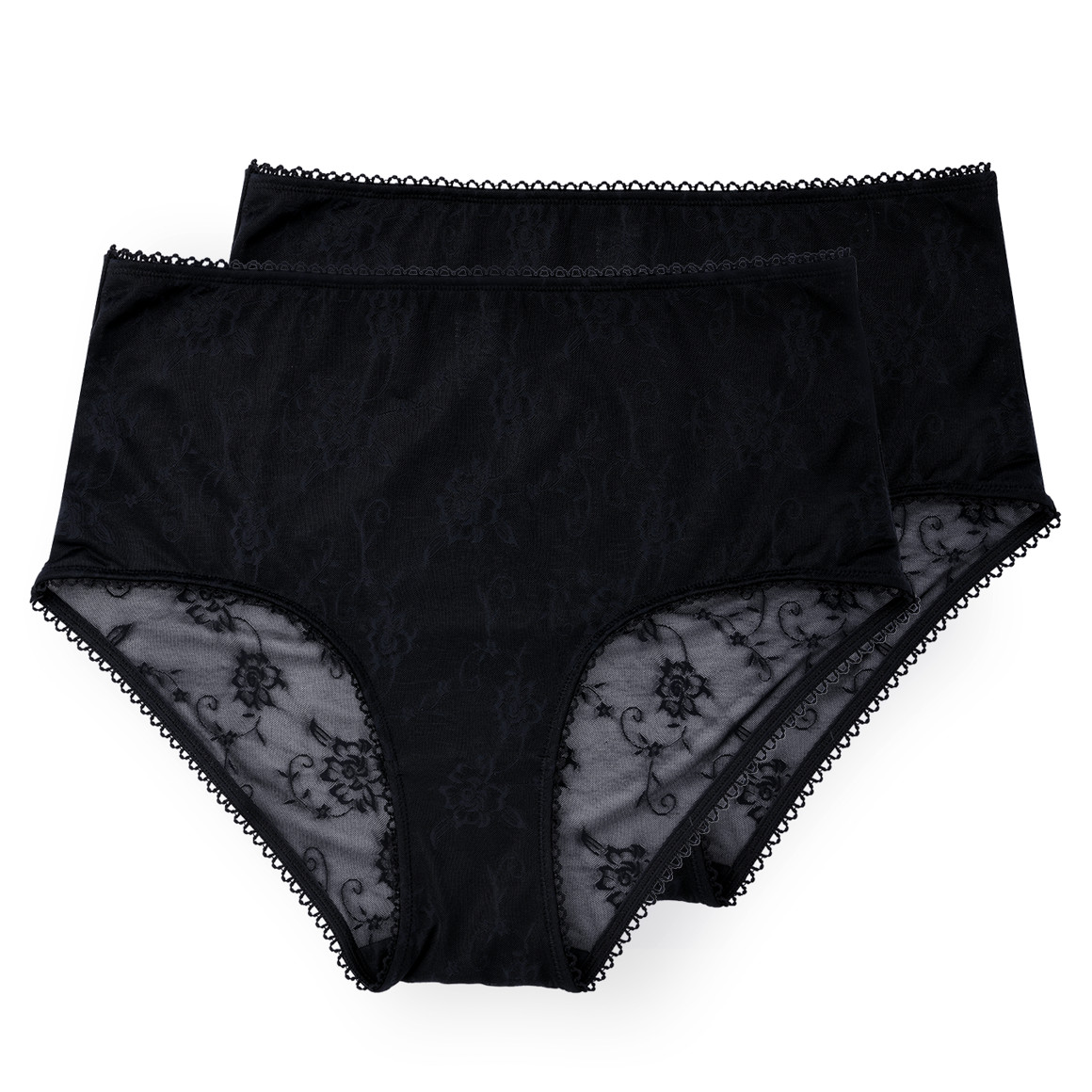 2 Damen Pantys mit Spitze
