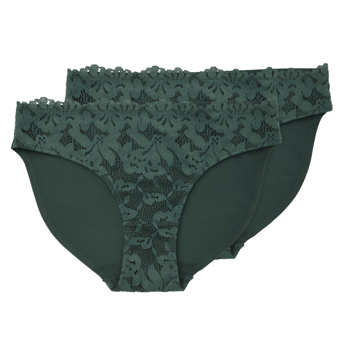 2 Damen Slips mit Spitze