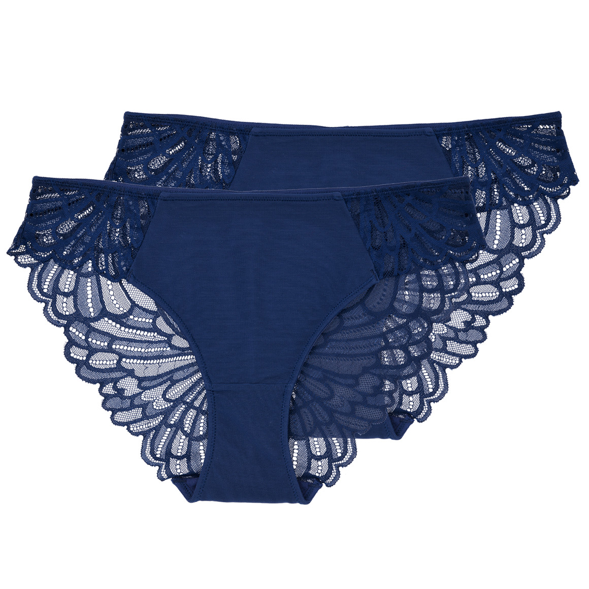 2 Damen Slips mit Spitze