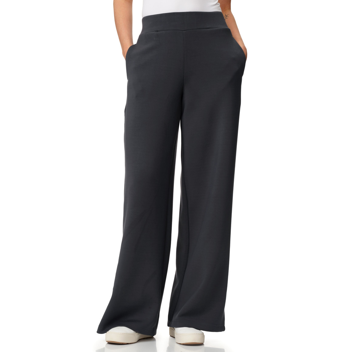 Damen Modal-Wide-Leg-Hose mit Elastikbund