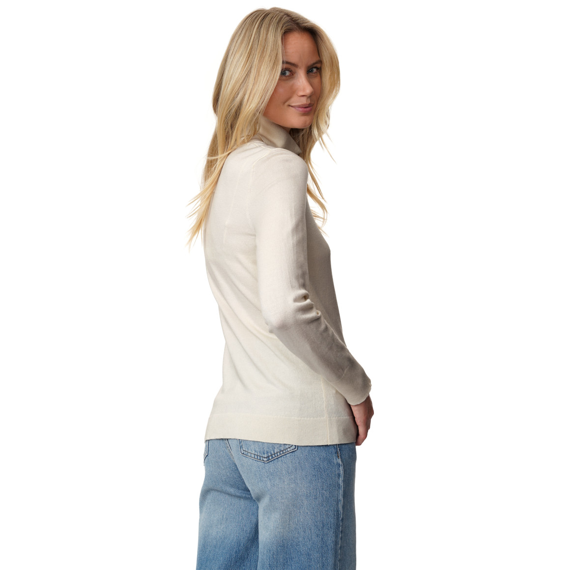 Damen Rollkragenpullover aus Feinstrick