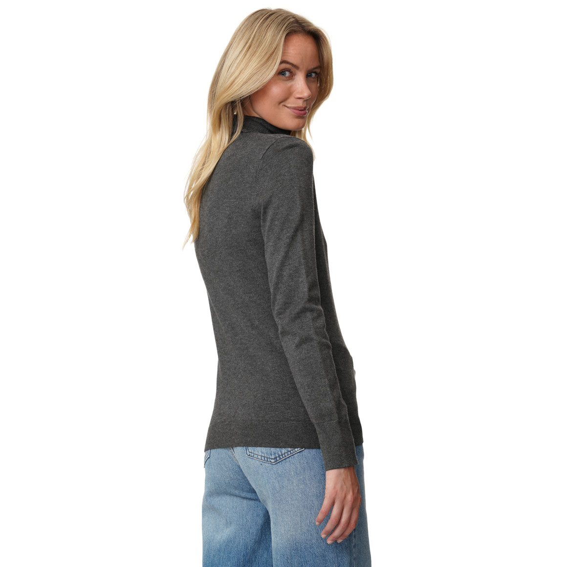 Damen Rollkragenpullover aus Feinstrick