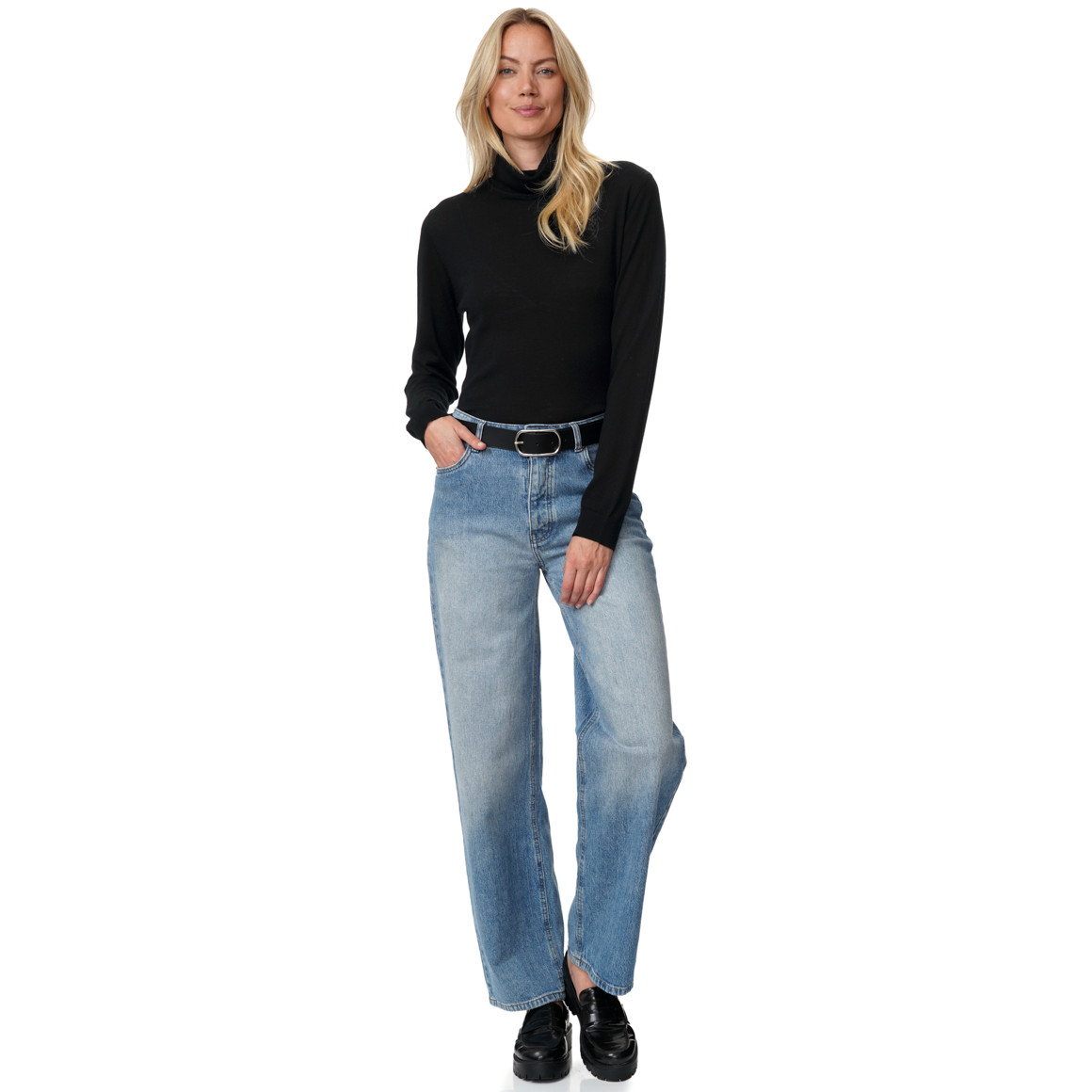 Damen Rollkragenpullover aus Feinstrick