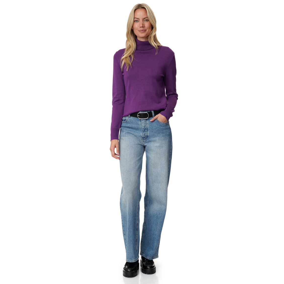 Damen Rollkragenpullover aus Feinstrick