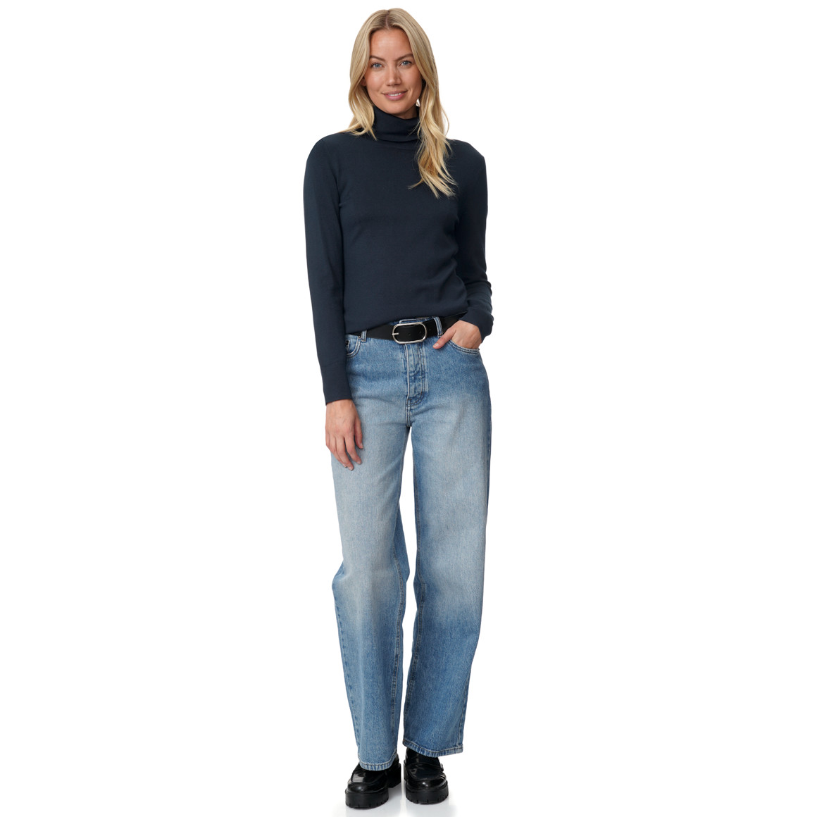 Damen Rollkragenpullover aus Feinstrick