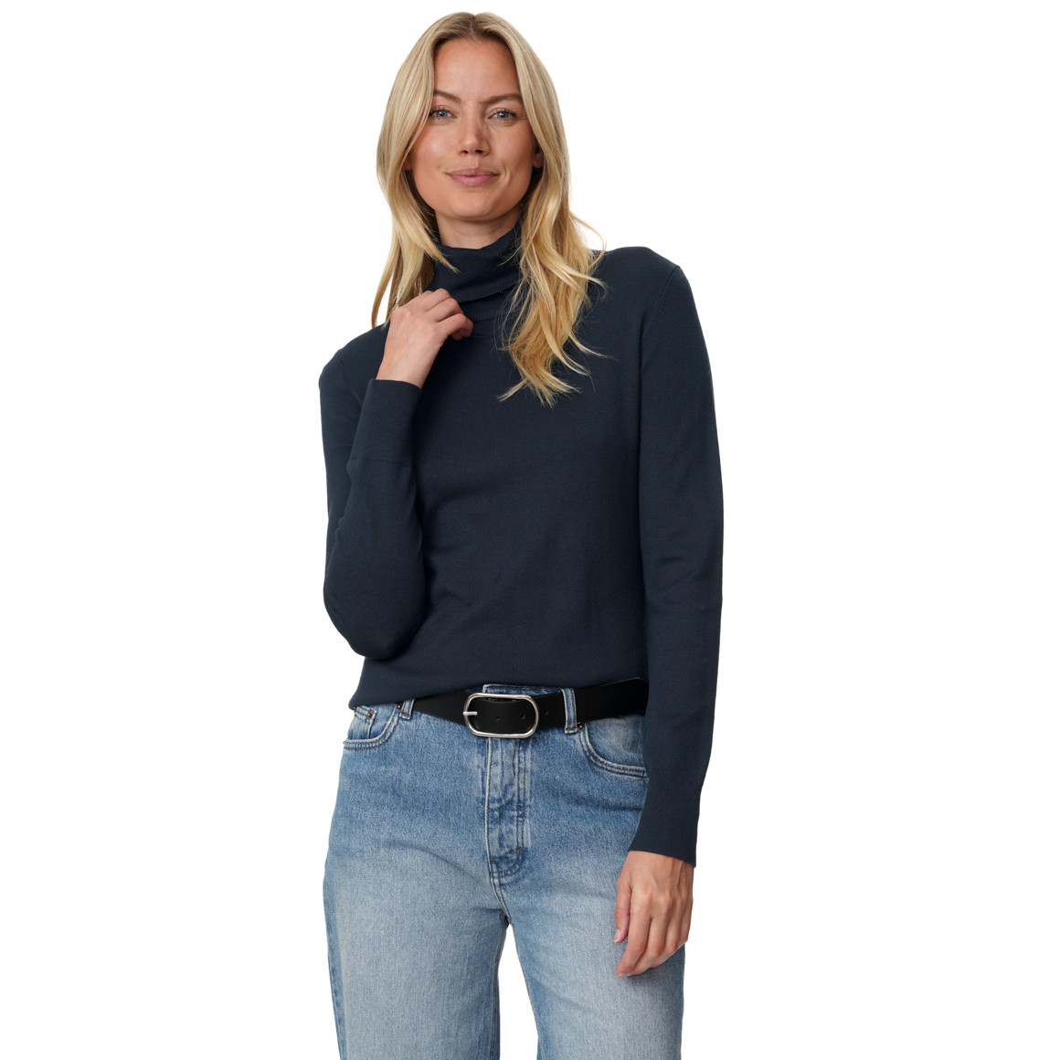 Damen Rollkragenpullover aus Feinstrick