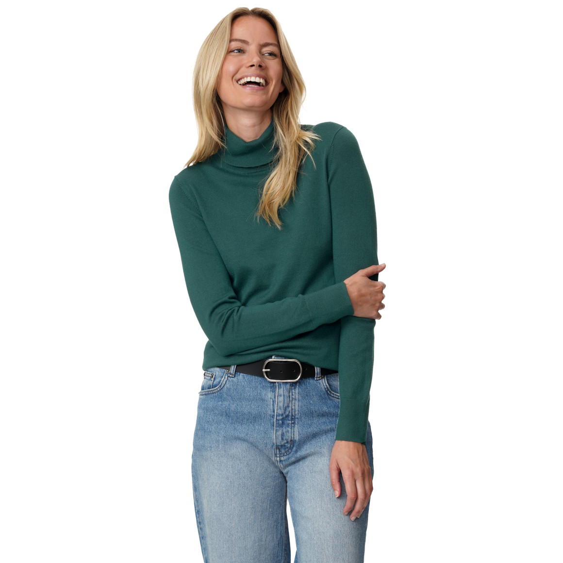 Damen Rollkragenpullover aus Feinstrick