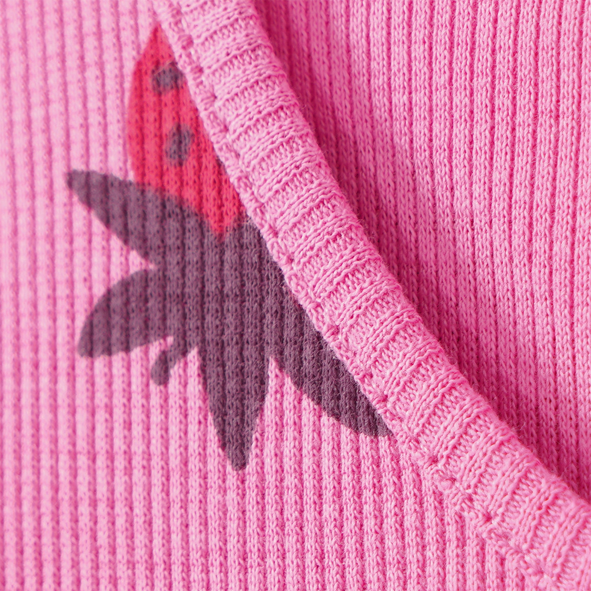 Mädchen Langarmshirt mit Rippstruktur
