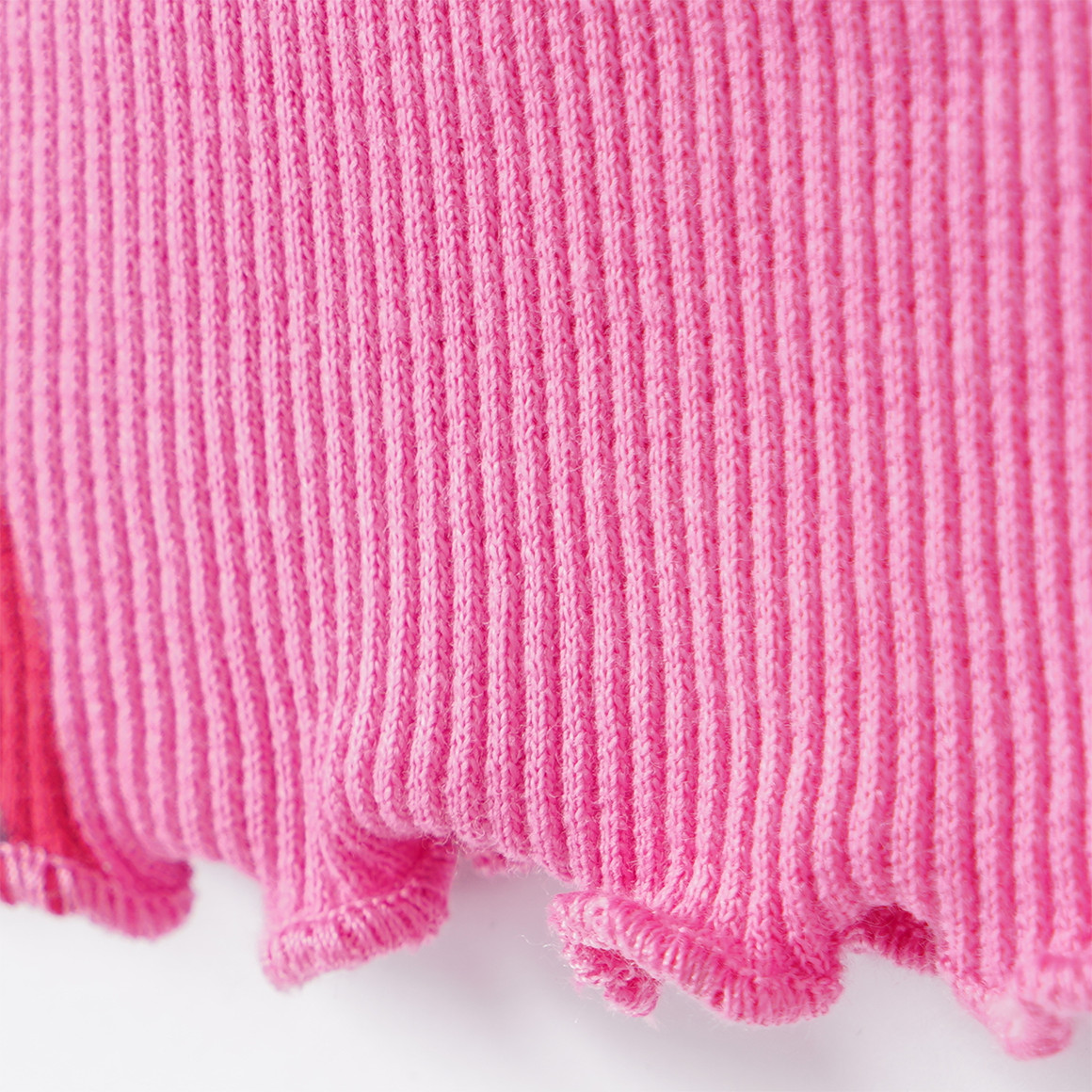 Mädchen Langarmshirt mit Rippstruktur