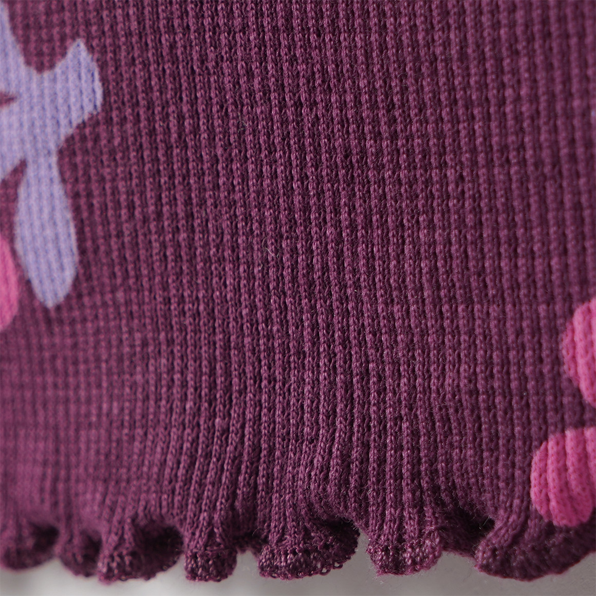 Mädchen Langarmshirt mit Rippstruktur